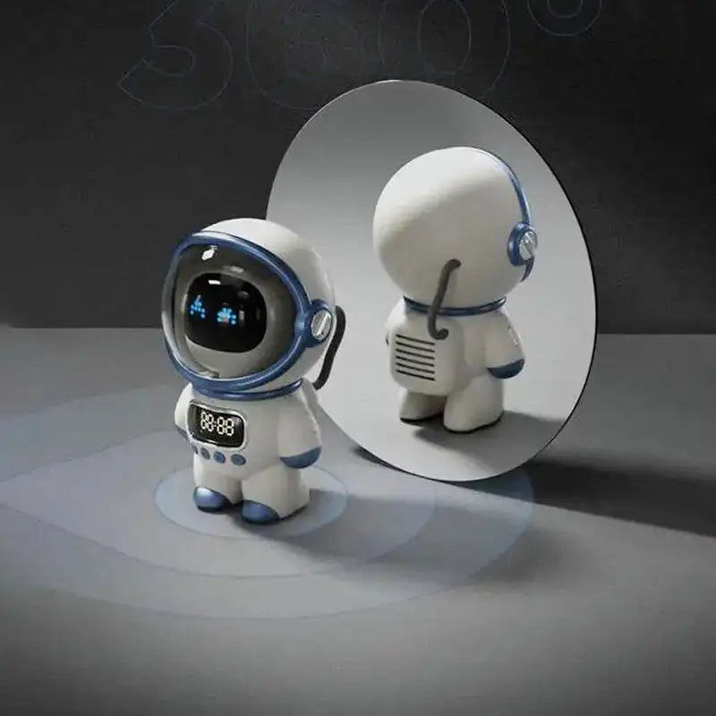 Réveil numérique astronaute en plastique blanc et bleu -  - reveil-garcon-ado - ["ado","bluetooth","gar\u00e7on","intelligent","Jour Nuit","R\u00e9veil bluetooth","veilleuse"]