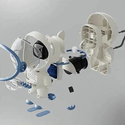 Réveil numérique astronaute en plastique blanc et bleu -  - reveil-garcon-ado - ["ado","bluetooth","gar\u00e7on","intelligent","Jour Nuit","R\u00e9veil bluetooth","veilleuse"]