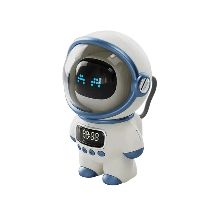 Réveil numérique astronaute en plastique blanc et bleu -  - reveil-garcon-ado - ["ado","bluetooth","gar\u00e7on","intelligent","Jour Nuit","R\u00e9veil bluetooth","veilleuse"]