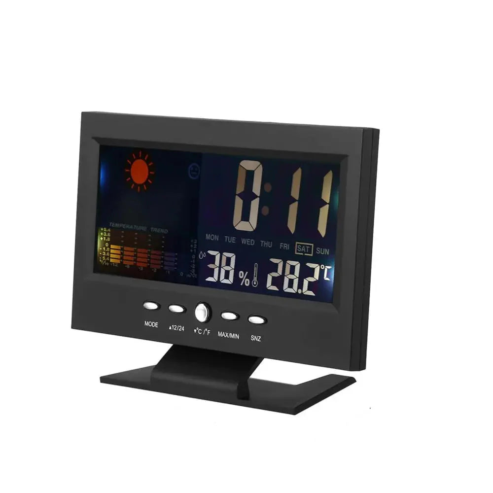 Station météo numérique avec affichage LED multicolore -  - reveil-numerique-avec-calendrier - ["intelligent"]