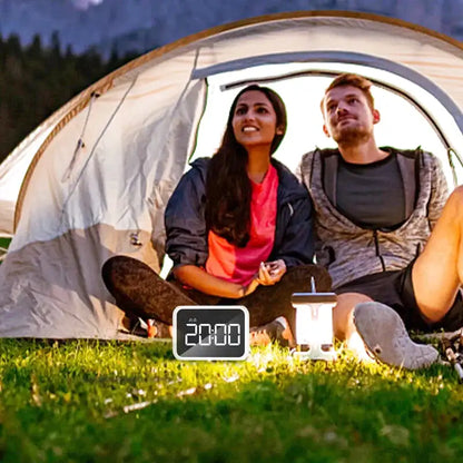 Réveil numérique blanc à affichage LED contrasté -  - reveil-numerique-petit-format - ["voyage"]