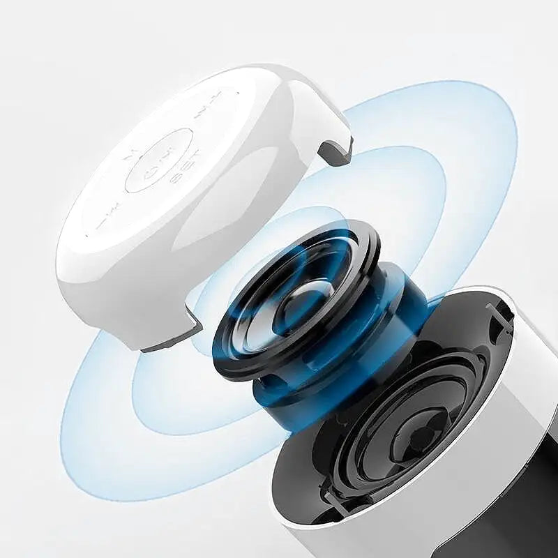 Réveil numérique blanc avec Bluetooth et radio FM -  - reveil-connecte-telephone - ["bluetooth","connect\u00e9","digital","lumineux","radio reveil","r\u00e9veil bluetooth","r\u00e9veil connect\u00e9","r\u00e9veil digital","simple"]