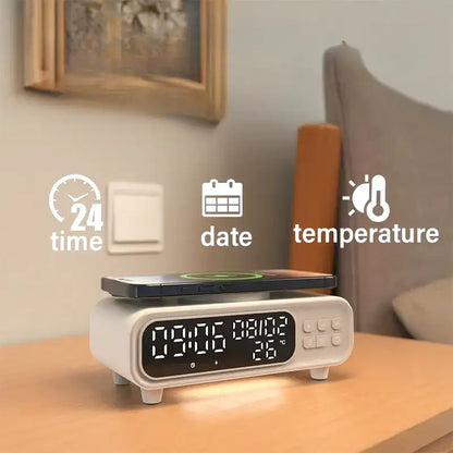Réveil numérique blanc avec chargeur induction intégré -  - reveil-chargeur-induction-moderne - ["digital","lumineux","num\u00e9rique","petit","petit reveil","r\u00e9veil digital","simple"]