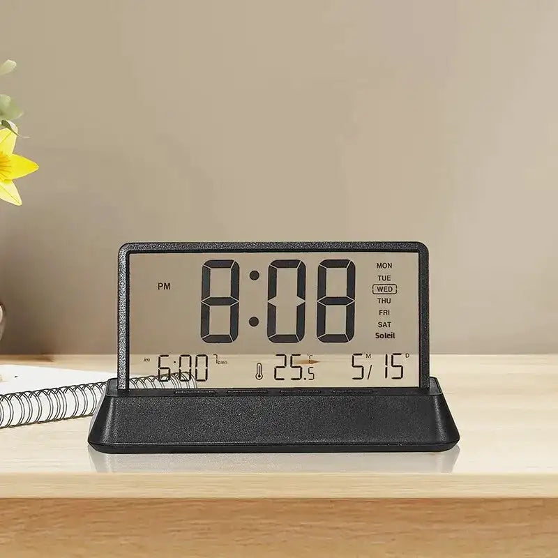 Réveil numérique blanc avec température et date intégrées -  - reveil-numerique-temperature - ["ado"]