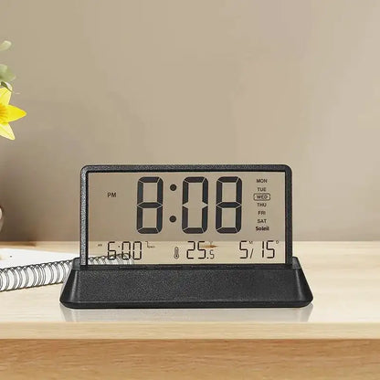 Réveil numérique blanc avec température et date intégrées -  - reveil-numerique-temperature - ["ado"]