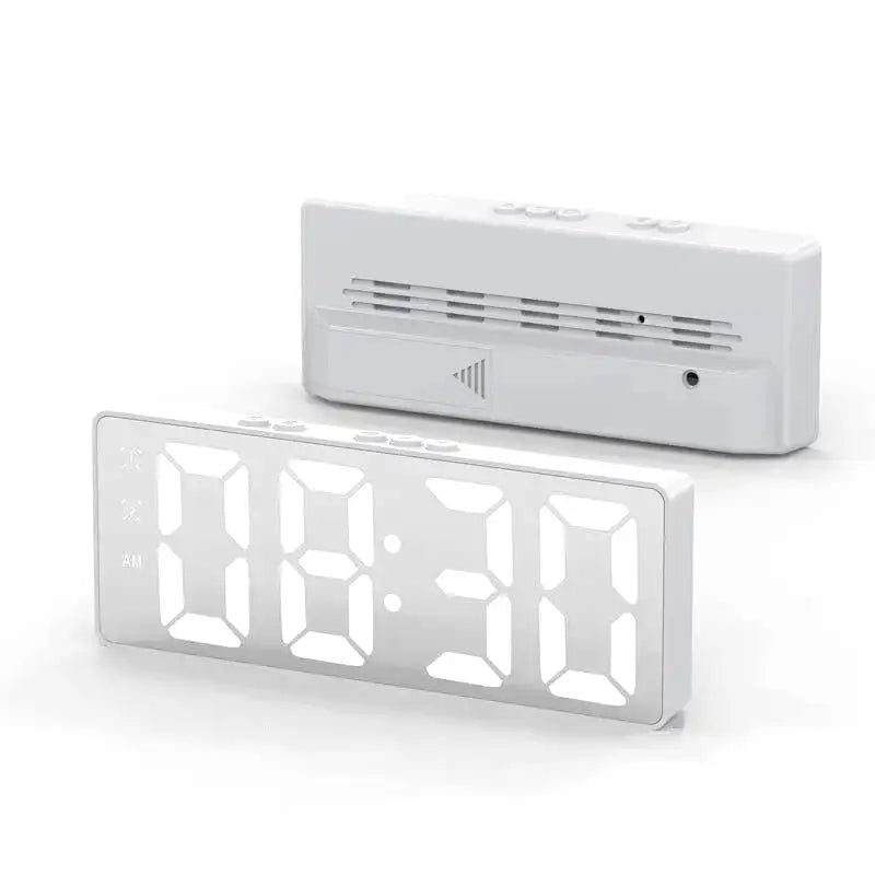 Réveil numérique blanc sans fil à affichage large -  - reveil-lumineux-sans-fil - ["lumineux","Radio R\u00e9veil Lumineux"]