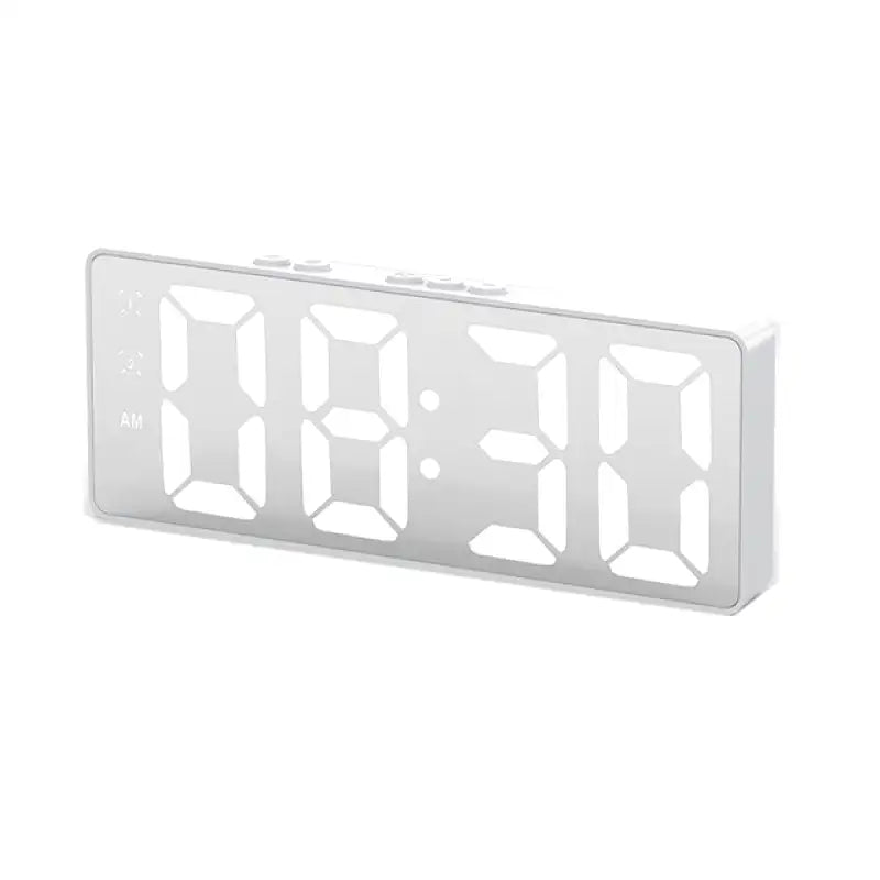 Réveil numérique blanc sans fil à affichage large -  - reveil-lumineux-sans-fil - ["lumineux","Radio R\u00e9veil Lumineux"]
