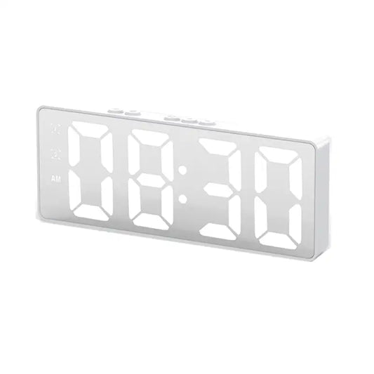 Réveil numérique blanc sans fil à affichage large -  - reveil-lumineux-sans-fil - ["lumineux","Radio R\u00e9veil Lumineux"]