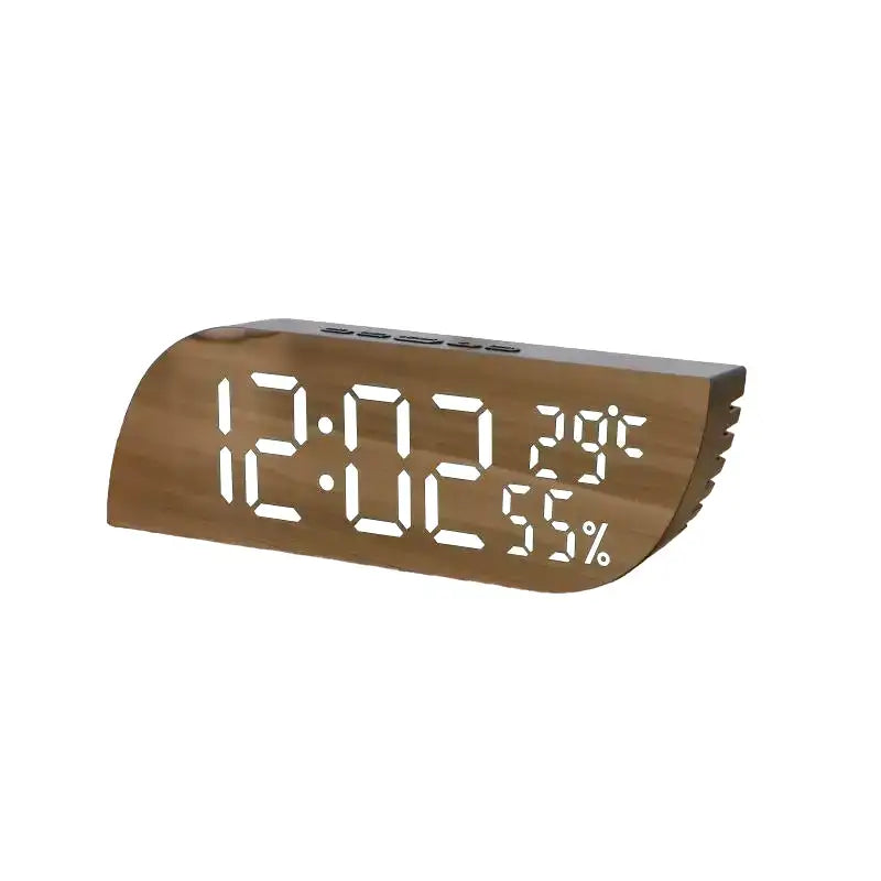 Réveil numérique en bois clair avec afficheur LED blanc -  - reveil-lumineux-avec-piles - ["lumineux","Radio R\u00e9veil Lumineux"]