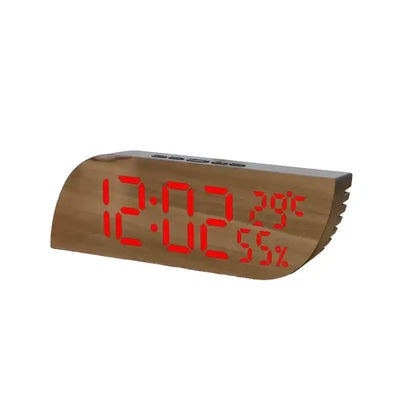Réveil numérique en bois clair avec afficheur LED blanc -  - reveil-lumineux-avec-piles - ["lumineux","Radio R\u00e9veil Lumineux"]