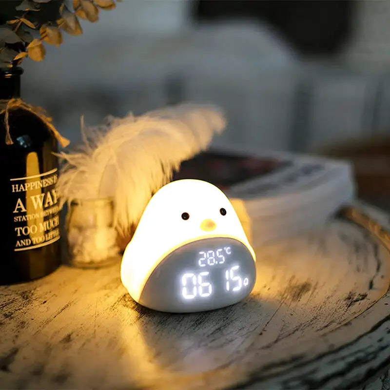 Réveil numérique enfant en forme d’oiseau blanc -  - reveil-enfant-jour-nuit - ["digital","enfant","lumineux","num\u00e9rique","petit","petit reveil","r\u00e9veil enfant","simple"]