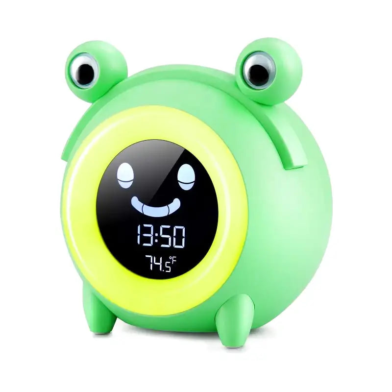 Réveil numérique grenouille en plastique vert pour enfant -  - reveil-jour-nuit-enfant - ["enfant","intelligent","Jour Nuit","r\u00e9veil enfant","veilleuse"]