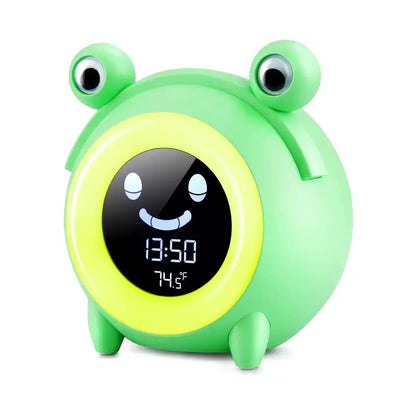 Réveil numérique grenouille en plastique vert pour enfant -  - reveil-jour-nuit-enfant - ["enfant","intelligent","Jour Nuit","r\u00e9veil enfant","veilleuse"]