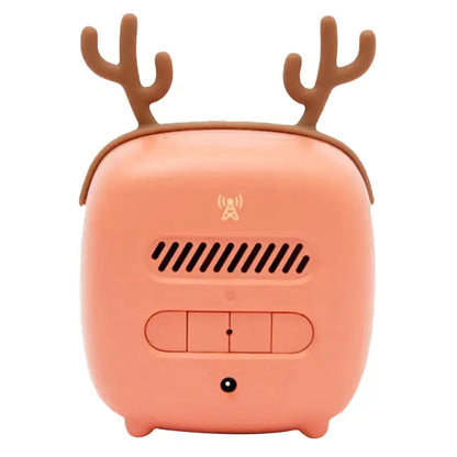 Réveil numérique gris en forme de cerf avec bois caoutchouc -  - reveil-veilleuse-cerf - ["veilleuse"]