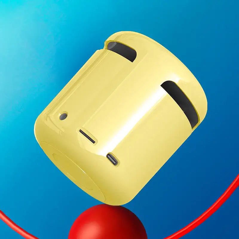 Réveil numérique jaune carré avec Bluetooth et radio FM -  - reveil-connecte-bluetooth-avec-smartphone - ["digital","num\u00e9rique","petit reveil","plastique","r\u00e9veil digital","simple"]