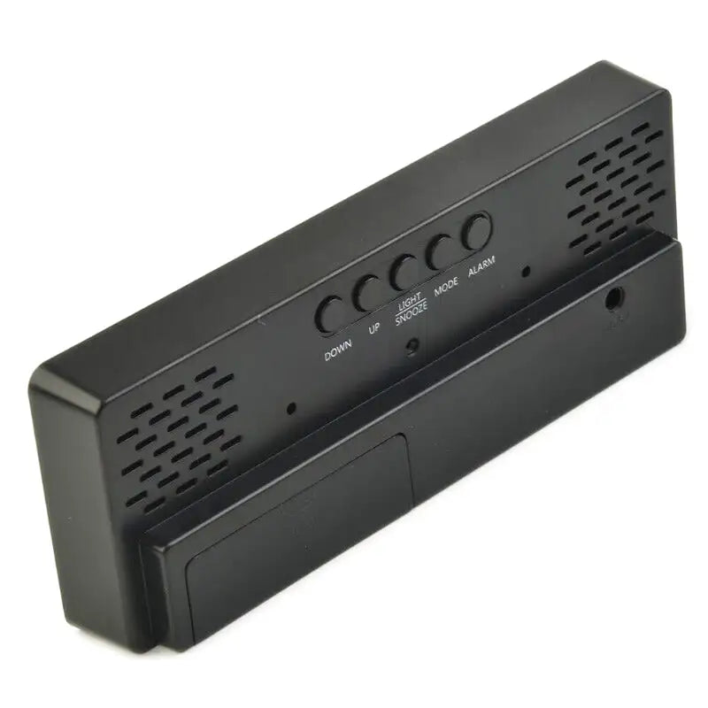 Réveil numérique multicolore en plastique noir brillant -  - reveil-numerique-24h - []