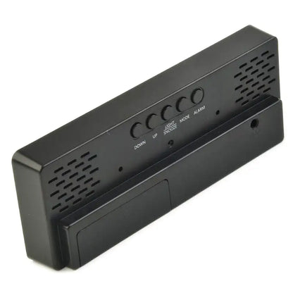 Réveil numérique multicolore en plastique noir brillant -  - reveil-numerique-24h - []