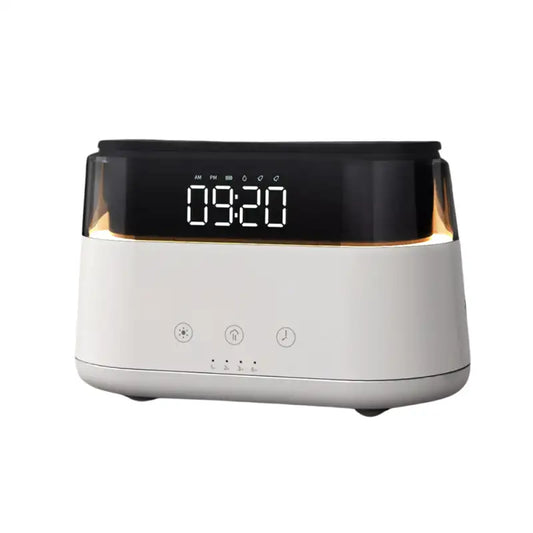 Réveil numérique noir argent avec diffuseur intégré -  - reveil-numerique-avec-diffuseur-huile-essentielle - []