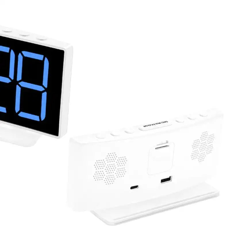 Réveil numérique noir avec affichage LED multicolore -  - reveil-lumineux-double-alarme - ["Jour Nuit","lumineux","Radio R\u00e9veil Lumineux"]