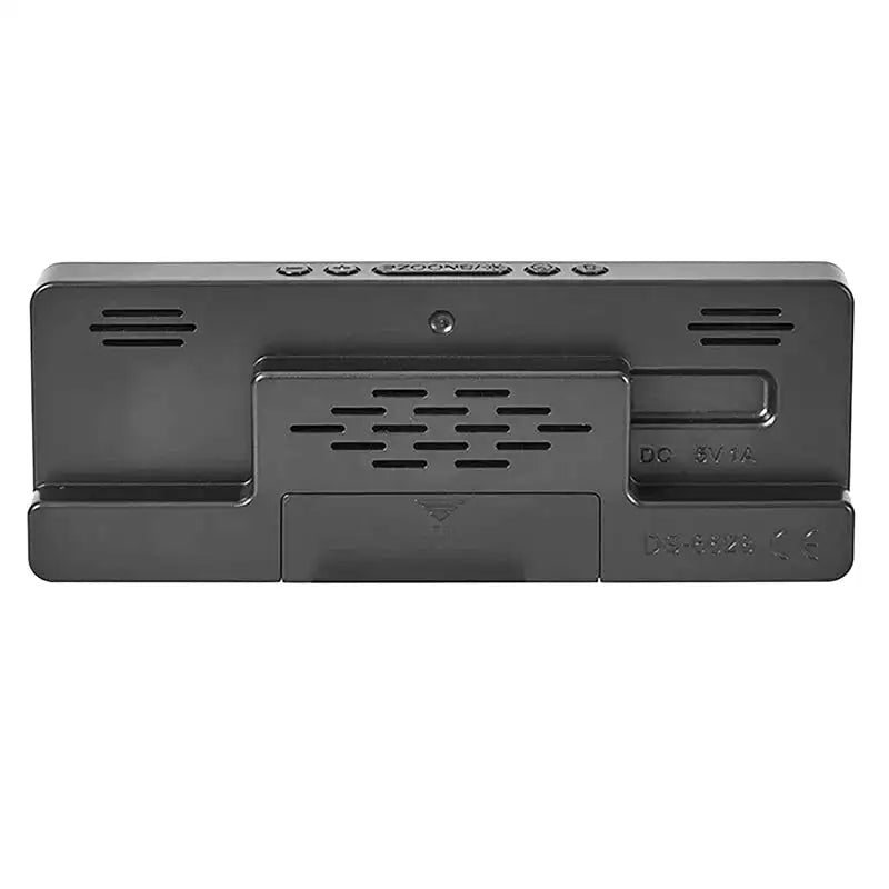 Réveil numérique noir avec affichage LED vert et température -  - reveil-numerique-led - []