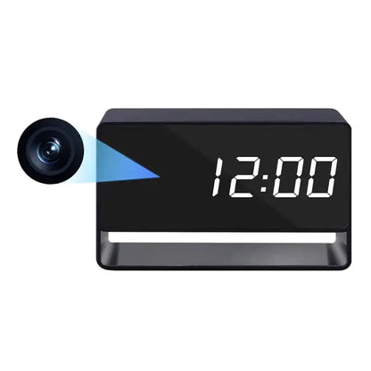 Réveil numérique noir avec caméra discrète intégrée -  - reveil-camera-espion-full-hd - ["camera espion","connect\u00e9","num\u00e9rique","r\u00e9veil digital","simple"]