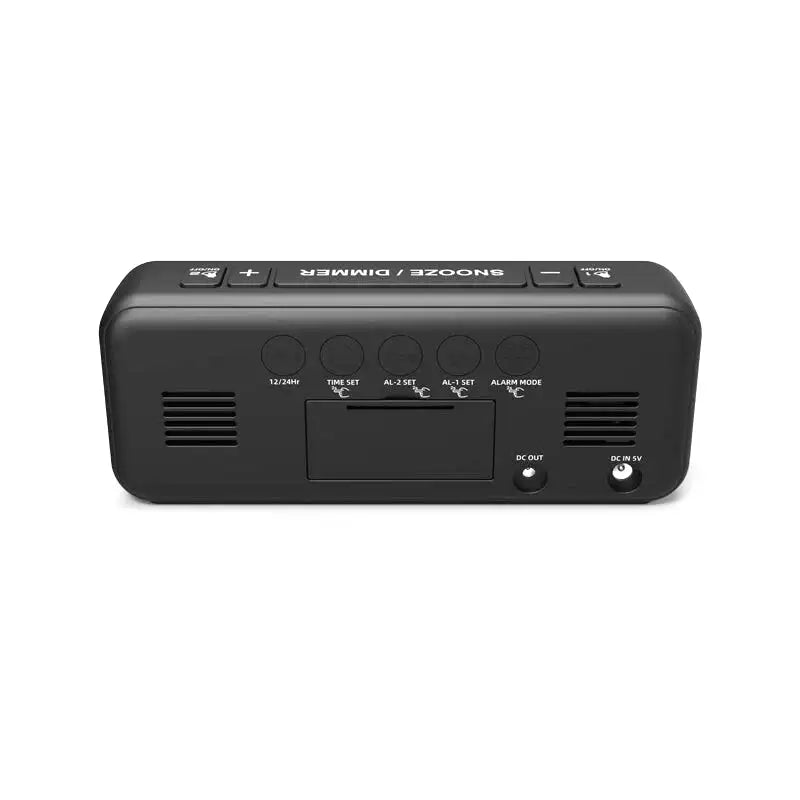 Réveil numérique noir avec grand affichage LED rouge -  - reveil-pour-sourds-et-malentendants - ["sourd"]