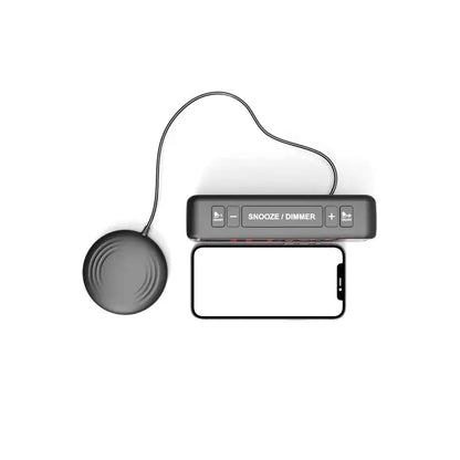 Réveil numérique noir avec grand affichage LED rouge -  - reveil-pour-sourds-et-malentendants - ["sourd"]