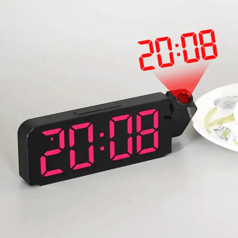 Réveil numérique noir avec projection rouge et LED colorées -  - reveil-projecteur-ado - ["ado","projecteur","radio reveil projecteur","r\u00e9veil projecteur"]