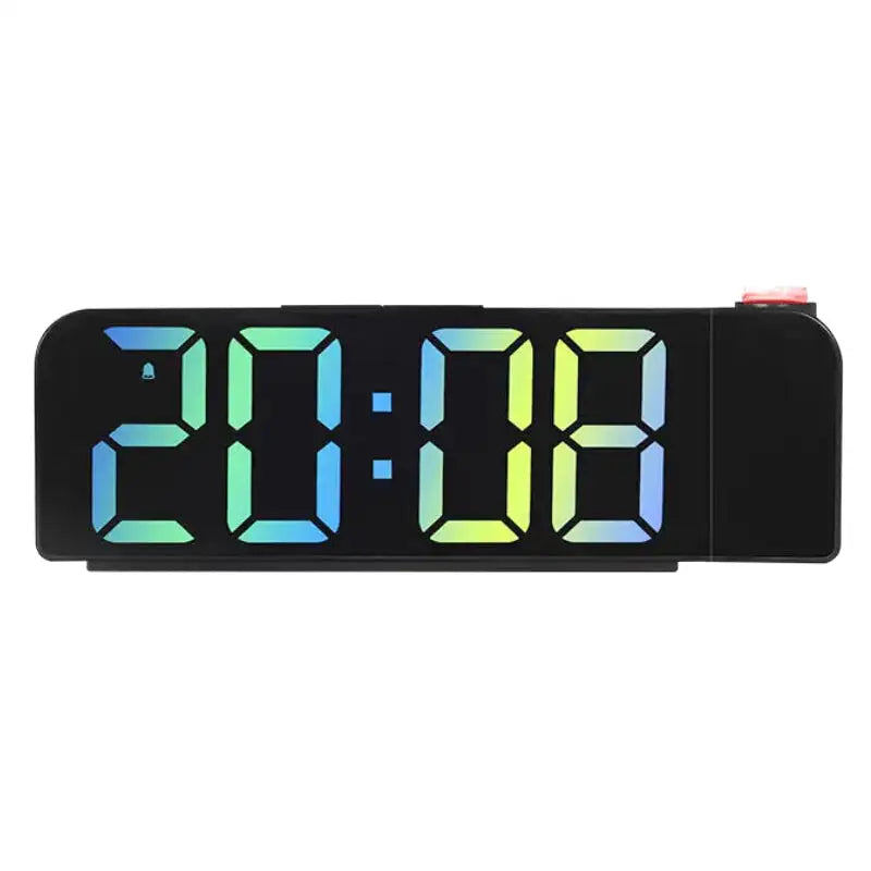 Réveil numérique noir avec projection rouge et LED colorées -  - reveil-projecteur-ado - ["ado","projecteur","radio reveil projecteur","r\u00e9veil projecteur"]