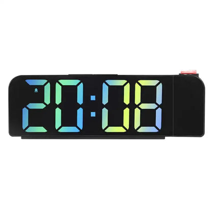 Réveil numérique noir avec projection rouge et LED colorées -  - reveil-projecteur-ado - ["ado","projecteur","radio reveil projecteur","r\u00e9veil projecteur"]