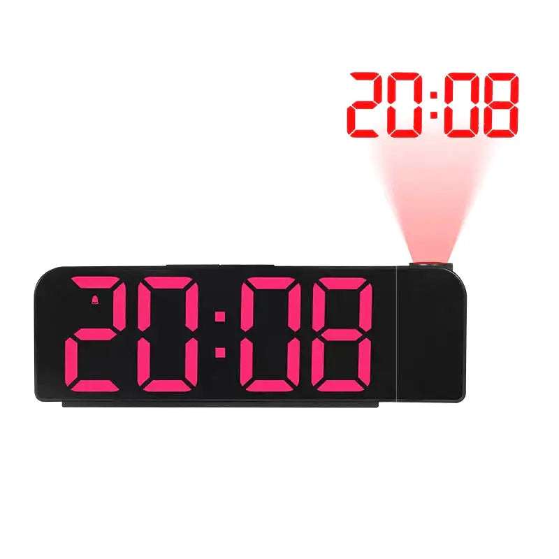 Réveil numérique noir avec projection rouge et LED colorées -  - reveil-projecteur-ado - ["ado","projecteur","radio reveil projecteur","r\u00e9veil projecteur"]