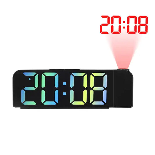 Réveil numérique noir avec projection rouge et LED colorées -  - reveil-projecteur-ado - ["ado","projecteur","radio reveil projecteur","r\u00e9veil projecteur"]