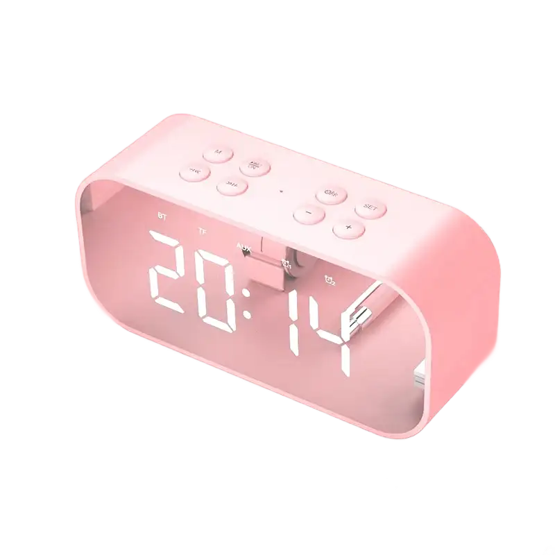 Réveil numérique noir mat à affichage blanc lumineux -  - reveil-connecte-enfant - ["digital","lumineux","num\u00e9rique","petit reveil","simple"]