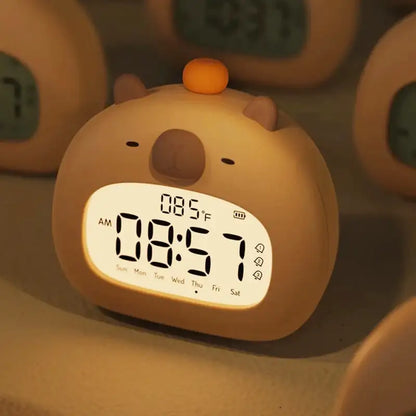 Réveil numérique ours beige avec écran LCD -  - reveil-fille-12-ans - ["ado","enfant","r\u00e9veil enfant","veilleuse"]