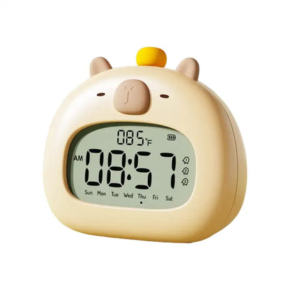 Réveil numérique ours beige avec écran LCD -  - reveil-fille-12-ans - ["ado","enfant","r\u00e9veil enfant","veilleuse"]