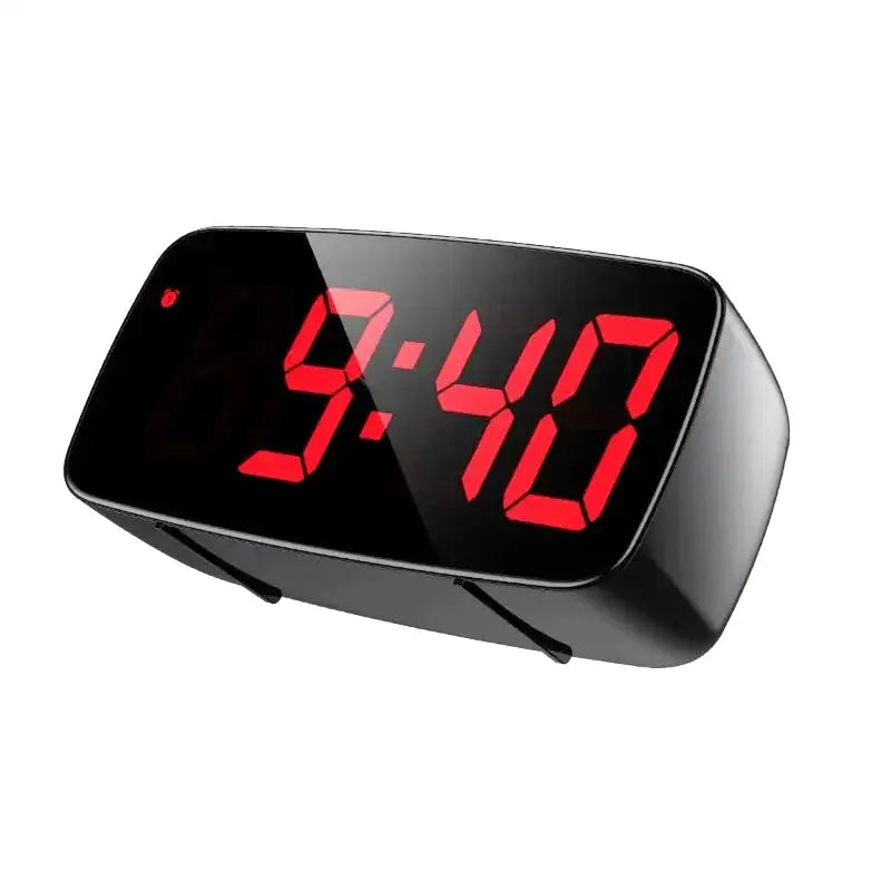 Réveil numérique ovale noir à affichage LED rouge -  - reveil-numerique-affichage-rouge-pour-chambre - ["intelligent"]