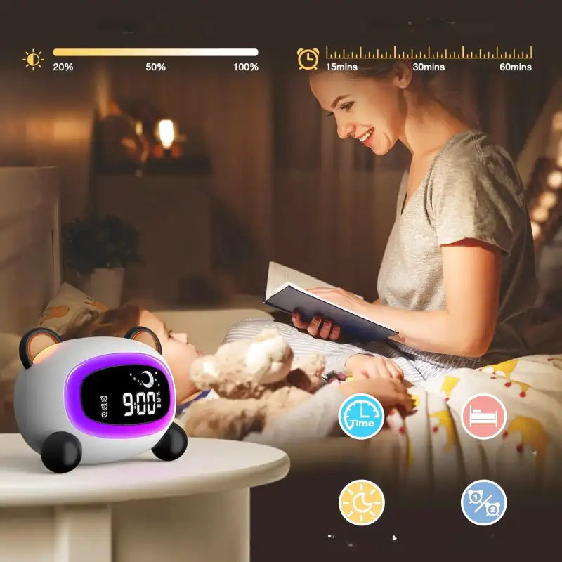 Réveil numérique panda avec affichage LED coloré -  - reveil-enfant-panda - ["ado","enfant","r\u00e9veil enfant"]