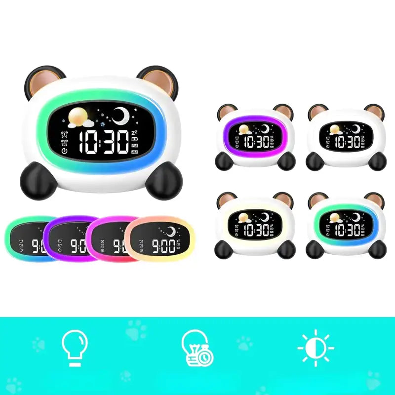 Réveil numérique panda avec affichage LED coloré -  - reveil-enfant-panda - ["ado","enfant","r\u00e9veil enfant"]