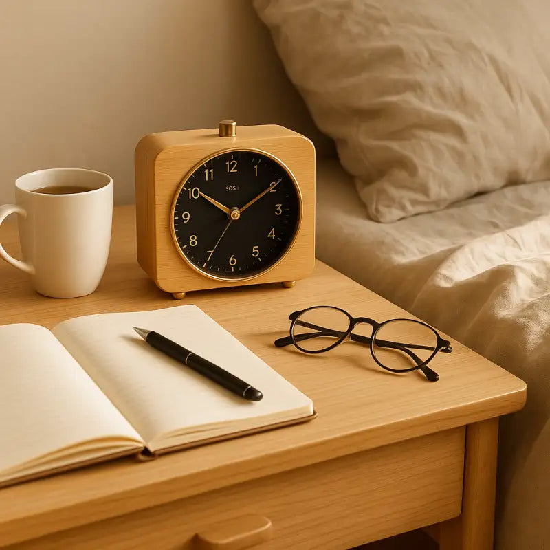 Réveil numérique rectangulaire en bois clair avec LED blanche -  - reveil-effet-bois - ["bois","lumineux","num\u00e9rique","petit reveil","radio reveil","radio reveil bois","r\u00e9veil digital","simple"]