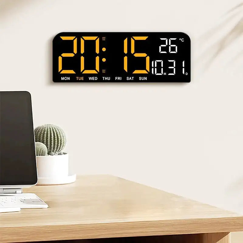 Réveil numérique rectangulaire noir avec affichage LED rouge -  - reveil-lumineux-sur-secteur - ["lumineux","Radio R\u00e9veil Lumineux"]