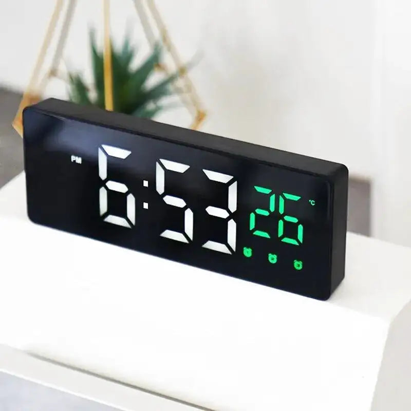 Réveil numérique rectangulaire noir avec affichage température -  - reveil-numerique-usb-rectangle - ["intelligent"]