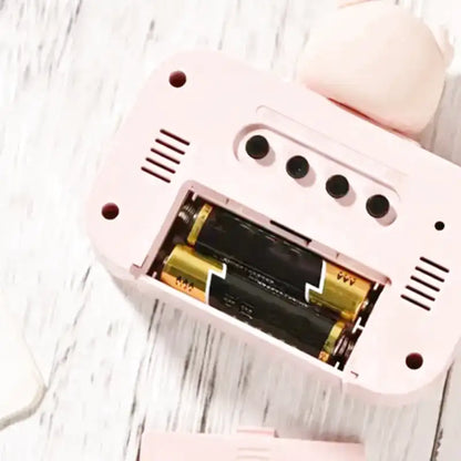 Réveil numérique rose avec figurine cochon décorative -  - reveil-fille-10-ans-rose-poudre - ["ado"]