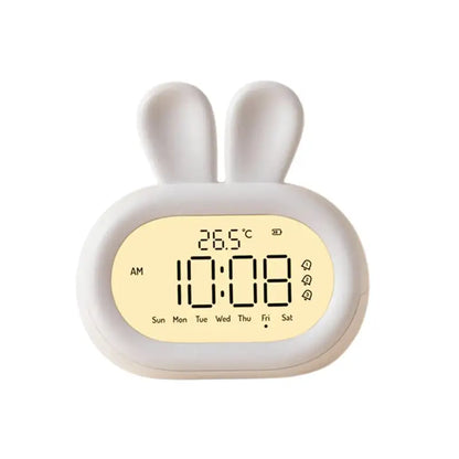 Réveil numérique rose en forme de lapin -  - reveil-lapin-veilleuse - ["ado","enfant","r\u00e9veil enfant","veilleuse"]