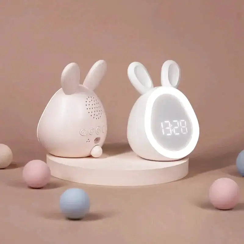 Réveil numérique rose en forme de lapin -  - reveil-enfant-lumiere - ["ado","enfant","fille","lapin","lumineux","num\u00e9rique","petit reveil","rose","r\u00e9veil digital","r\u00e9veil enfant","simple","veilleuse"]