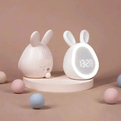 Réveil numérique rose en forme de lapin -  - reveil-enfant-lumiere - ["ado","enfant","fille","lapin","lumineux","num\u00e9rique","petit reveil","rose","r\u00e9veil digital","r\u00e9veil enfant","simple","veilleuse"]