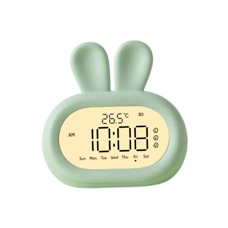 Réveil numérique rose en forme de lapin -  - reveil-lapin-veilleuse - ["ado","enfant","r\u00e9veil enfant","veilleuse"]