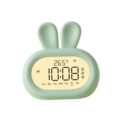 Réveil numérique rose en forme de lapin -  - reveil-lapin-veilleuse - ["ado","enfant","r\u00e9veil enfant","veilleuse"]