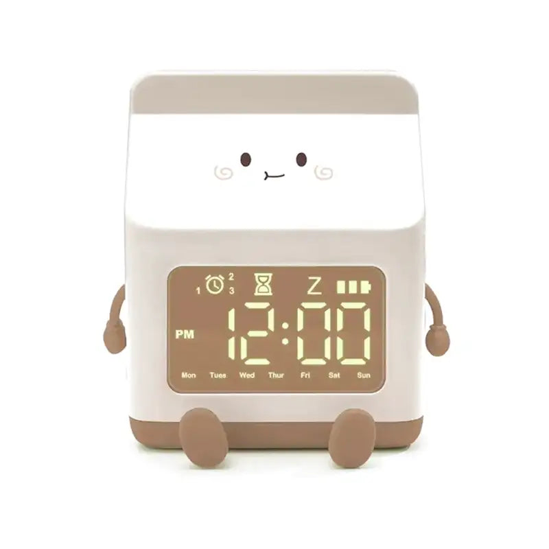 Réveil numérique rose en plastique avec visage animé -  - reveil-fille-9-ans - ["lumineux","Radio R\u00e9veil Lumineux"]