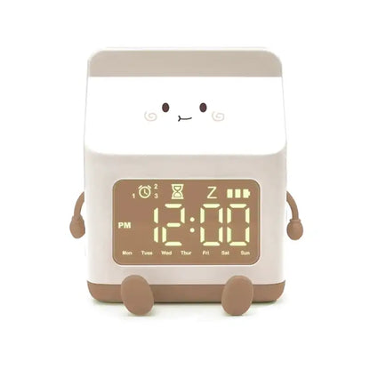 Réveil numérique rose en plastique avec visage animé -  - reveil-fille-9-ans - ["lumineux","Radio R\u00e9veil Lumineux"]