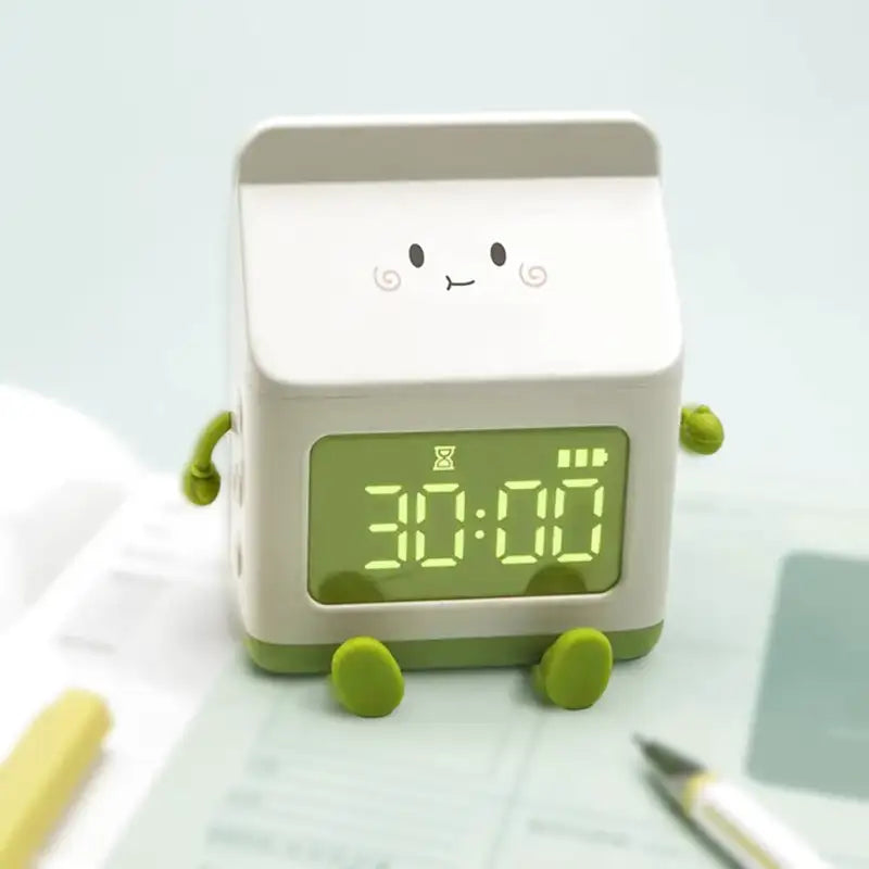 Réveil numérique rose en plastique avec visage animé -  - reveil-fille-9-ans - ["lumineux","Radio R\u00e9veil Lumineux"]